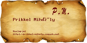 Prikkel Mihály névjegykártya
