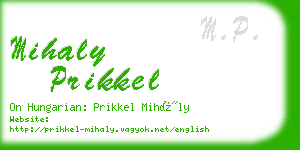 mihaly prikkel business card